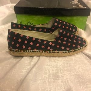 NWT Sam Edelman Verona PINK/NAVY stars sz 7